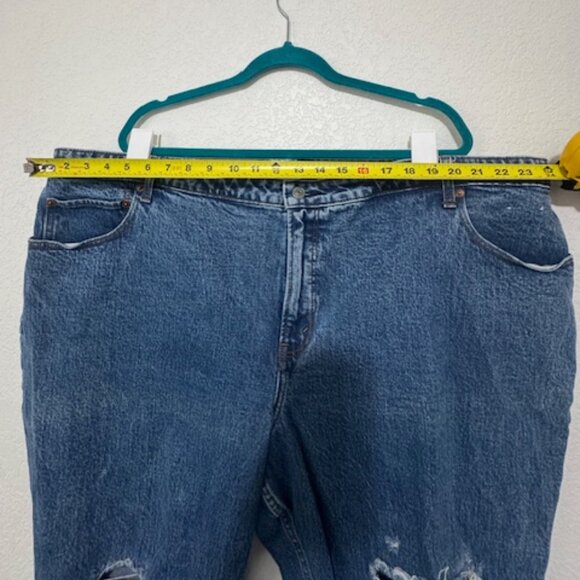 Abercrombie & Fitch The Skinny High Rise Blue Jeans Distressed Ripped S  37/24S‎ - Picture 8 of 10